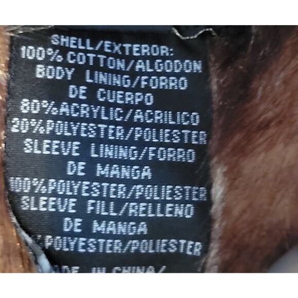 Fabulous Furs Denim Jeans Faux Fur Lined Jacket Button Women's Size L USA - Picture 7 of 8